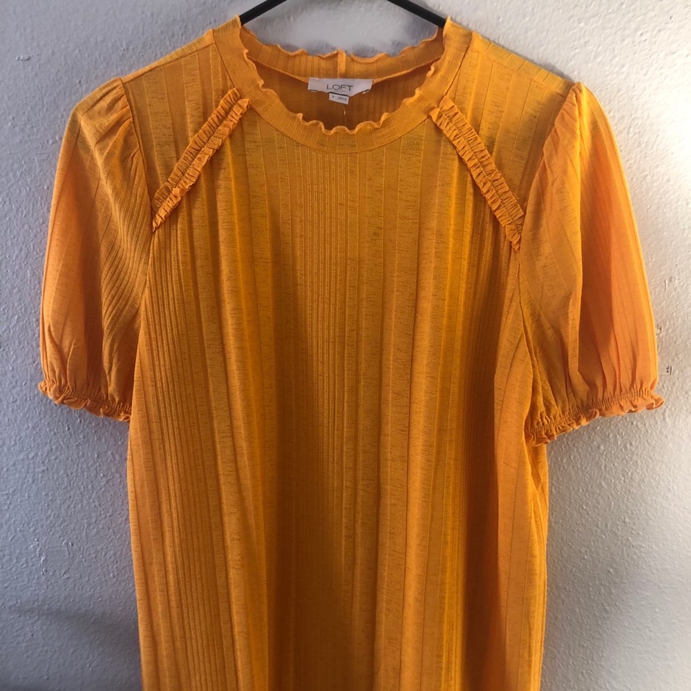 Ruffled Mustard Yellow Blouse